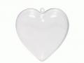 Plastic Hart Transparant  8cm